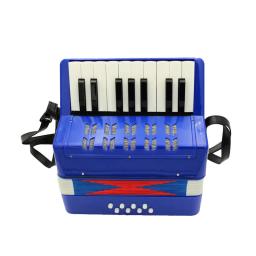 Acordeão infantil com 17 teclas botões, 8 baixo acordeão música, instrumento musical, gaveta, Gaita, lua, piano melódico, cintos de teclado - Image 4
