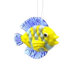Peixes tropicais miniatura estatueta com buracos, encantos, pingente de vidro, decoração do aquário suprimentos, bonito animal marinho pequena estátua, ornamentos - Image 1