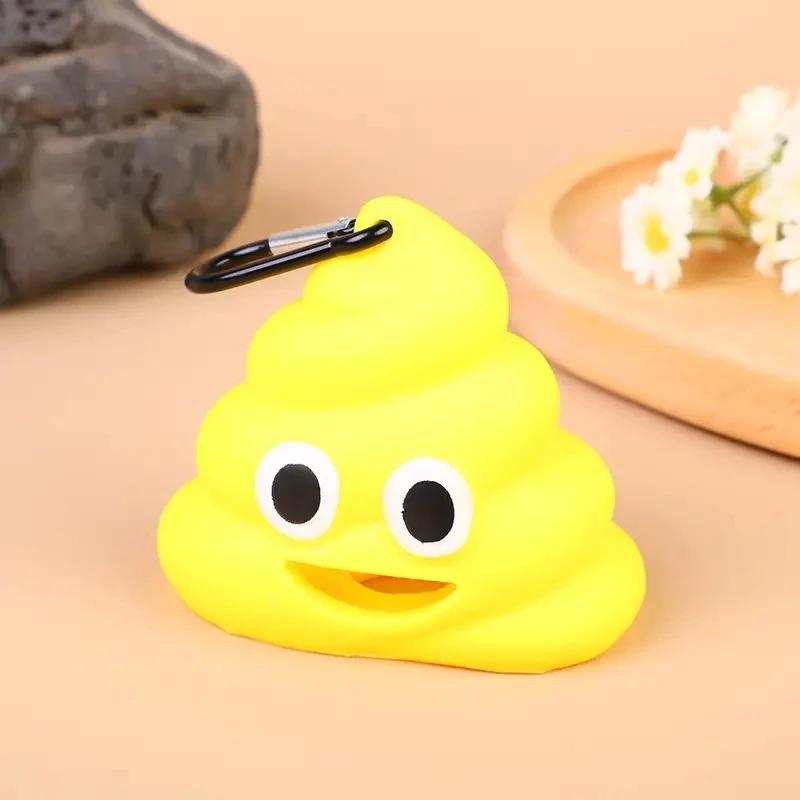 Criativo Pet Poop Shaped Waste Saco Dispenser, Portátil Pet Bin, Titular do saco com Clipe, Dog leash, Caminhada ao ar livre e Viagens - Image 1