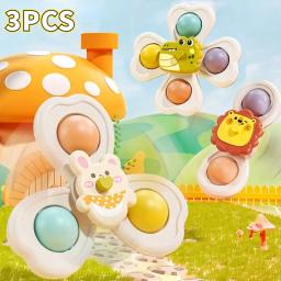 3 pçs ventosa girador brinquedo banho do bebê engraçado jogo brinquedos educativos para crianças meninas meninos infantil sensorial alívio do estresse presente - Image 1