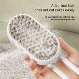 Escova a vapor para o cabelo do cão e do gato, escova a vapor 3 em 1, vaporizador, massagem, depilação, grooming suprimentos, acessórios para animais de estimação - Image 3