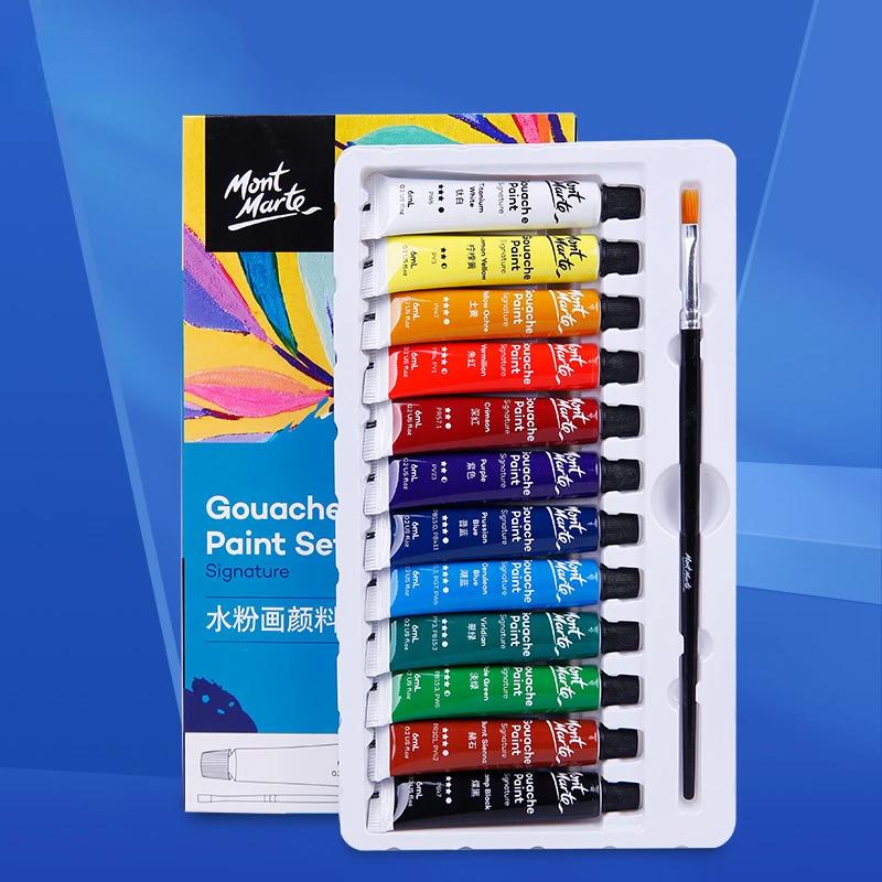 Conjunto de Pintura Guache Lavável, Pintura do Artista, Aquarela Profissional, Exame Estudante Arte Suprimentos, Alta Qualidade, 6 ml, 12ml - Image 1