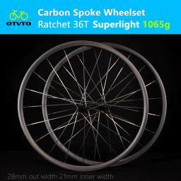 Conjunto de rodas de raio de carbono para bicicleta de estrada, 700c, 28mm de largura externa, sistema de catraca de freio a disco, 36t, 20 furos, personalizado - Image 1