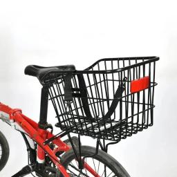 40cm cesta traseira da bicicleta mountain bike cesta de metal dobrável armazenamento traseiro mochila cesta acessórios da bicicleta - Image 6
