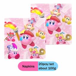 Kirby: Star Allies Tema Festa Talheres Descartáveis Placa de Papel Copo Toalha de Mesa Chá de Bebê Crianças Festa de Aniversário Decoração Suprimentos - Image 3