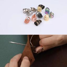 Dedal Agulhas Finger Protector, Ferramentas De Costura Doméstica Acessórios, Handworking Agulha Artesanato, Novo - Image 2
