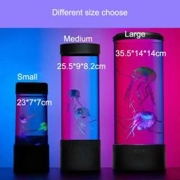 Jellyfish Aquarium Lamp, Fantasia LED USB Table Night Light, Presente Infantil, Iluminação para Casa, Decoração do Quarto, 5 Cores, Nocna - Image 5