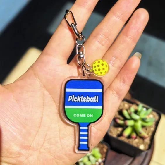 Mini Chaveiro 3D de Campo de Beisebol Acrílico Dupla Face - Lembrança Esportiva para Carro e Presentes