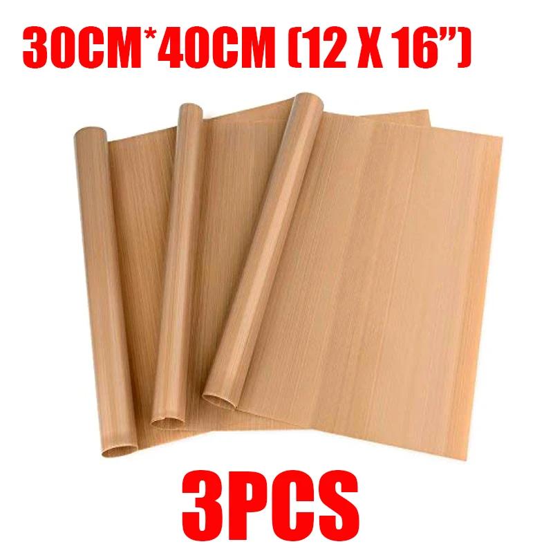 Papel de transferência antiaderente da imprensa do calor, Esteira artesanal resistente ao calor, PTFE Tefloon Shee com fita térmica, 3pcs - Image 1