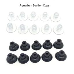 Ventosa transparente para aquário, suporte do tubo de ar, bomba do tanque de peixes, oxigênio tubo de ar, fixação acessórios, preto, 10pcs - Image 1