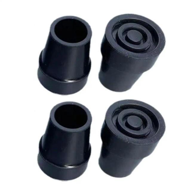 Pontas de Borracha Antiderrapantes para Bengalas e Caminhadas - 4 Peças para Aumentar a Estabilidade e o Conforto ao Ar Livre