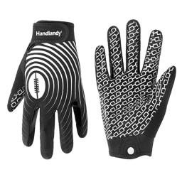 HANDLANDY-luvas do futebol americano, palma do silicone, antiderrapante, cor clássica, juventude - Image 1