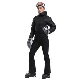 Conjunto de snowboard de inverno mulher 2025 quente respirável impermeável única placa dupla esportes ao ar livre à prova de frio ternos de esqui de uma peça - Image 3