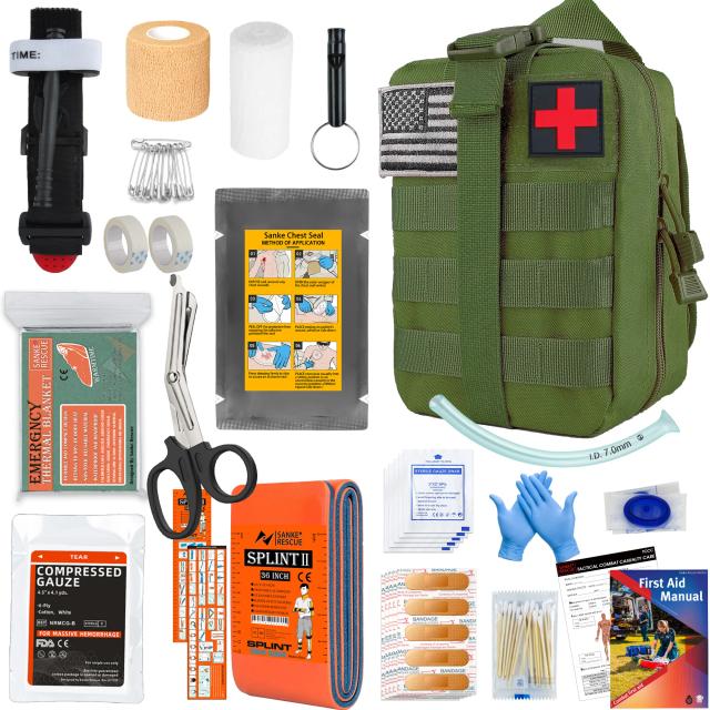 Kit de Sobrevivência Completo: Primeiros Socorros, Equipamento Molle, Bolsa Ideal para Terremotos e Aventura ao Ar Livre, Perfeito para Caminhadas e Caça, o Presente Ideal para Homens