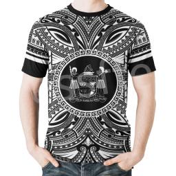 Tribo polinésia tartaruga bandeira fiji rugby 3d impressão topo verão rua casual diversão masculino e feminino em torno do pescoço manga curta camiseta - Image 3