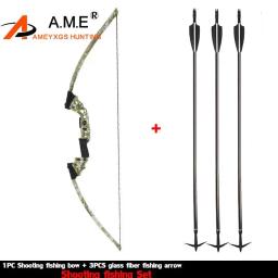 Arco de pesca flecha tiro com arco carretel spincast estilingue arco composto recurvo tiro seta caça arco conjunto - Image 2
