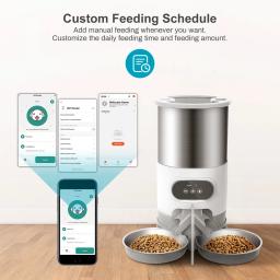 Tuya-Pet Alimentador com Smart App, Dispensador de Alimentos, Adequado para Cães e Gatos de Pequeno e Médio Porte, Telefone Móvel, Alimentação Remota - Image 4