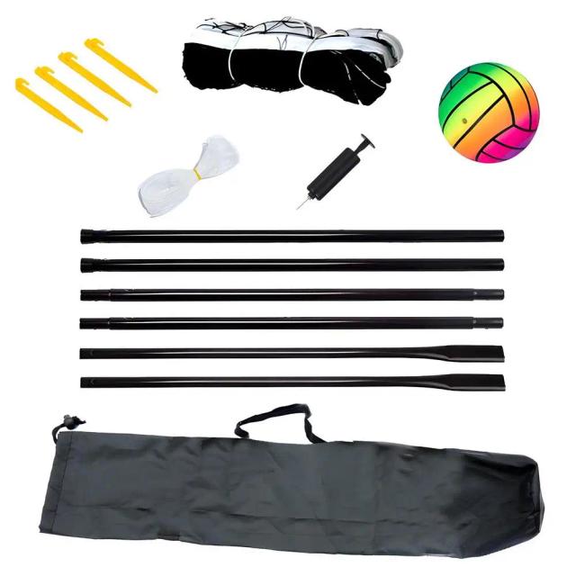 Rede Profissional de Voleibol com Saco de Armazenamento Portátil e Resistente - Ideal para Badminton e Esportes ao Ar Livre
