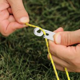 Tenda ajustável fivela corda, S tipo corda tensor, Outdoor Camping Fastener Kit, Braçadeira de corda reutilizável, acessórios fixos, 10pcs - Image 4