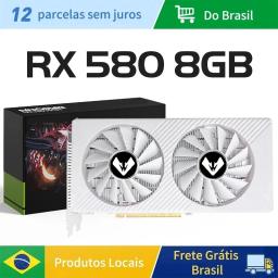 Soyo placas gráficas amd radeon rx580 2048sp 8g gddr5 256bit dvi dp placa de jogos de vídeo componentes do computador desktop gpu rx 580 - Image 1