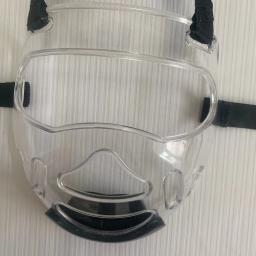 Taekwondo máscara removível proteção facial transparente engrossado máscara capacete de formação protetora viseira kung fu artes marciais - Image 3