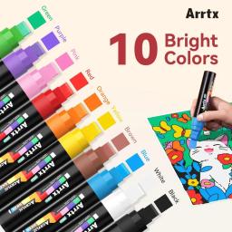 Arrtx 10/30 cores marcadores de tinta acrílica 15mm marcadores de ponta de feltro jumbo à prova d' água suprimentos de arte não tóxicos para pintura em rocha diy - Image 2