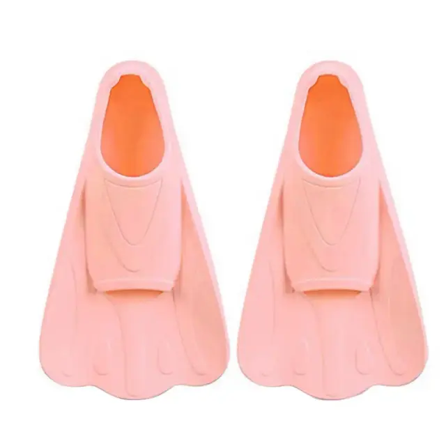 Nadadeiras Antiderrapantes de Silicone para Treinamento Profissional em Esportes Aquáticos - 1 Par Confortável e Curta