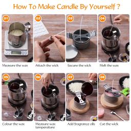 DIY Vela Fazendo Kit Suprimentos, Conjunto Completo de Iniciantes, Cera De Abelha Pot, Vela Dye Wicks, Titular Adesivo, Aromaterapia Ferramenta, Incluindo 240g - Image 2