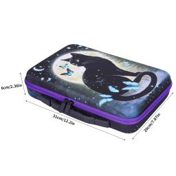 Homfun caixa de armazenamento de pintura diamante, bolsa organizadora portátil de 60 espaços com ferramentas diy, caixa de contas de artesanato de arte, vários padrões - Image 5