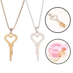 Chastity Cage Key Necklace para Casais, Fits All Jages, Integrated Lock Keychain, Anti Cheating, Sex Toys para Adultos, Brand New Game - Image 4