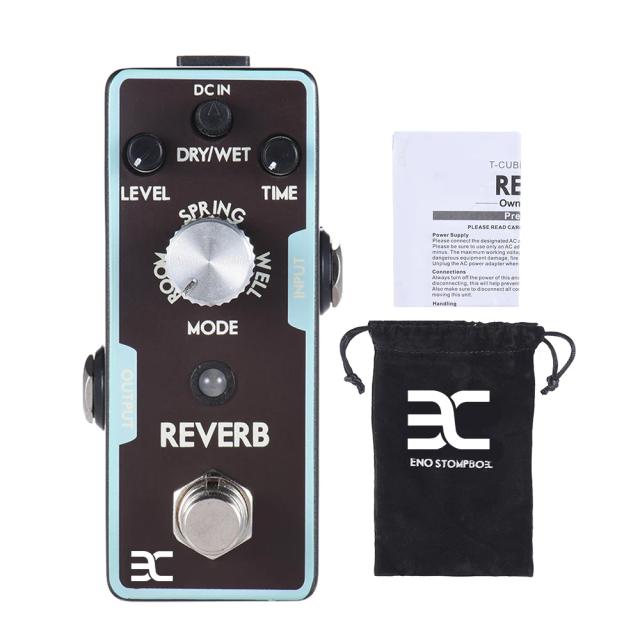 Pedal de Efeito ENO Reverb para Guitarra Elétrica com True Bypass - Acessório Musical Essencial