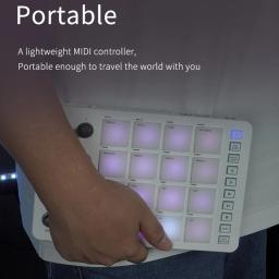 M-VAVE SMC-PAD controlador midi sem fio teclado de percussão adequado interface USB-C design portátil pequeno almofada midi - Image 3