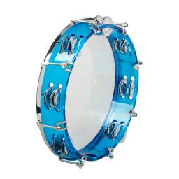Dupla linha pandeiro percussão instrumento, Jingles Bell, Self-Tuning Tom, Mão Tambor, Musical brinquedos educativos, presentes, 10" - Image 3
