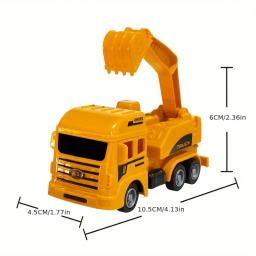 Veículos de engenharia brinquedos plástico construção escavadeira trator despejo caminhão de bombeiros bulldozer modelos crianças meninos mini presentes - Image 5