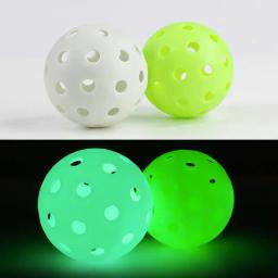 Light Up Pickleball Balls para Prática Iniciantes, Interior e Exterior, Elástico e Durável, 74mm, 40 Buracos, Pacote 6 - Image 4