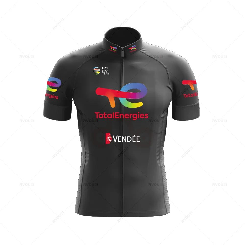 Total energies conjunto de roupas ciclismo equipe camisa kit dos homens respirável manga curta mtb roupas bicicleta uniforme ropa ciclismo hombre - Image 1