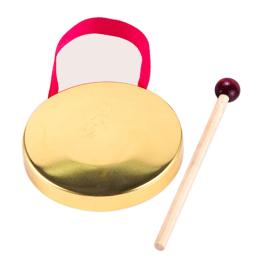 Tradicional Chinês Folk Percussão Instrumento Musical para Crianças, Mão, Bastão De Madeira, Gongos De Cobre - Image 2