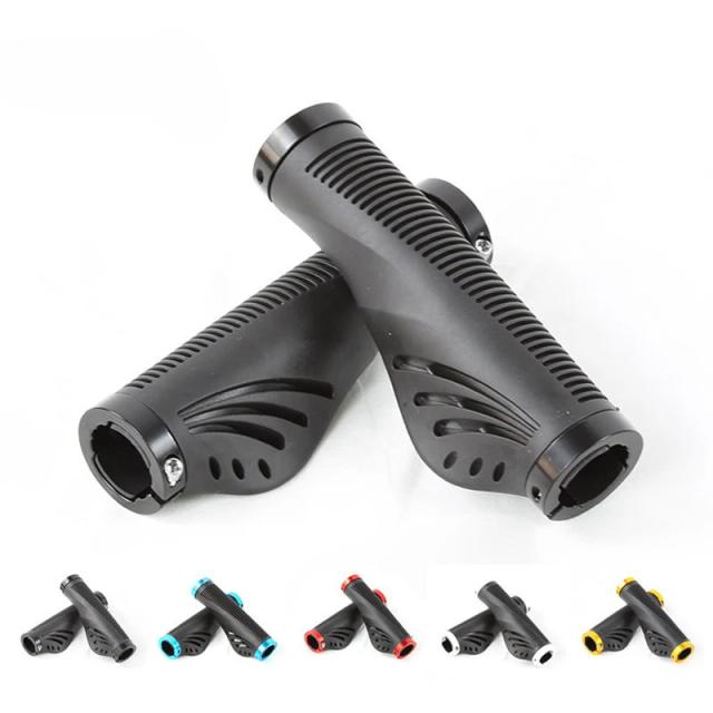 Conjunto de Manoplas em Alumínio para Bicicleta, com Revestimento de Silicone e Borracha, Acessórios Universais para Mountain Bike, Novo, 24 cm