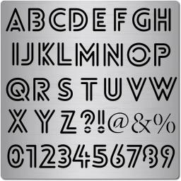 Stainless Steel Letter and Number Stencil, Metal Lettering, Alphabet Symbol, Painting Template, Journal Tool, 6.3 in, 1 PC - Image 1