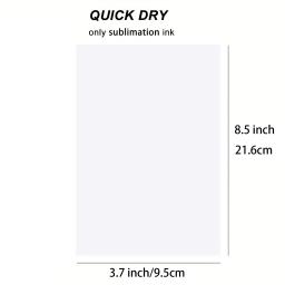 Papel De Transferência De Sublimação Para Canecas, Transferência De Impressão De Alta Qualidade, 100 Folhas, 3.7x8.5in, 105G - Image 2