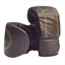 Luvas De Boxe De Couro PU Para Homens E Mulheres, Acessórios De Treinamento De Esponja, Vermelho E Preto - Image 3