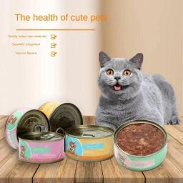 Cat Staple Food Can, Comida Molhada para Adultos para Petiscos, atum, Gatinho, Adulto, Novo, 3 latas, 170g, 2024 - Image 3