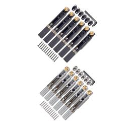 Metal 6 cordas Saddle Guitar Bridge com porca e chave, Guitarra elétrica Acessórios, Peças de reposição - Image 3
