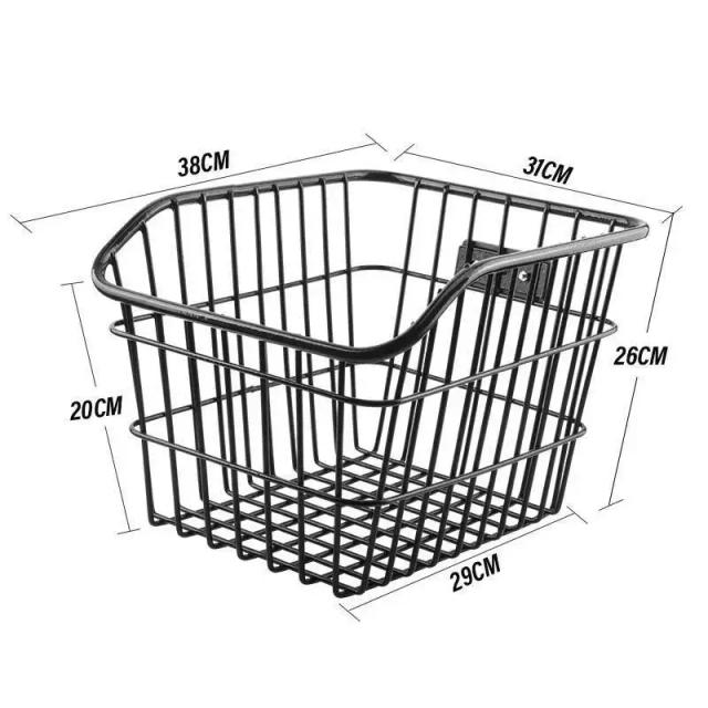Cesta Dobrável de Metal para Bicicleta Mountain Bike - 40cm de Armazenamento Traseiro para Mochila e Acessórios