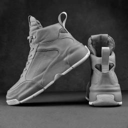 Sapatos esportivos duráveis de sola grossa alta masculina, calçados casuais versáteis, tênis de corrida ultra leves, nova moda, 2024 - Image 1