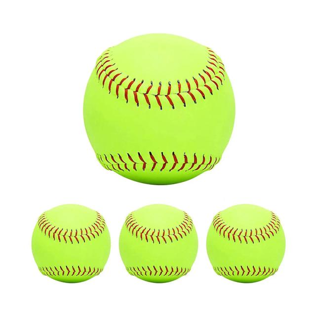 Softball Amarelo para Iniciantes e Adolescentes - 12" Leve e Estabilizado, Tamanho Oficial para Jogos