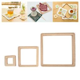 Tear De Tricô De Madeira Quadrado Para Artesanato, Borda De Costura, DIY Pegs Acessórios, Multifuncional para Sacos, Brinquedos De Fios De Meias, Crianças - Image 5