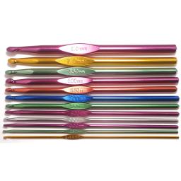 Cores sortidas Agulhas De Tricô De Alumínio, Conjunto De Agulhas De Malha, Ganchos Tunisinos E Afegãos, Kit De Ferramentas DIY, Multi Tamanho, 2mm-10mm - Image 5