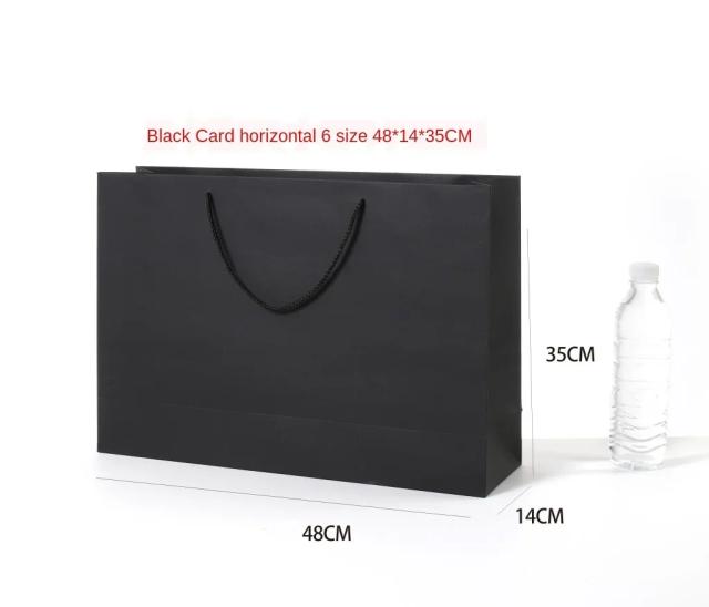 Saco de Papel Kraft Preto para Embalagem de Doces, Alimentos, Roupas e Presentes em Festas e Casamentos