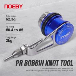 Noeby PR Bobbin Knotter GT Knob Fishing Line Wire Knotting Tool, moldura inoxidável, Alumínio Spool Winder, Equipamento de pesca Assist - Image 1